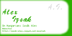 alex izsak business card